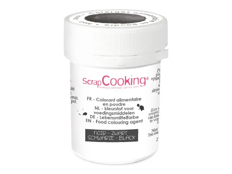 Prachová jedlá barva SCRAP Cooking, černá, 5 g