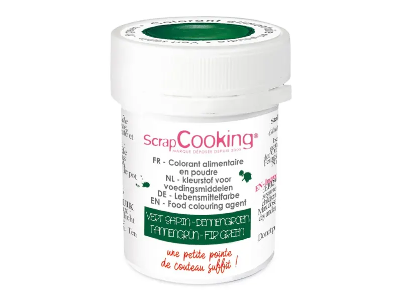 Prachová jedlá barva SCRAP Cooking, fir green, zelená, 5 g