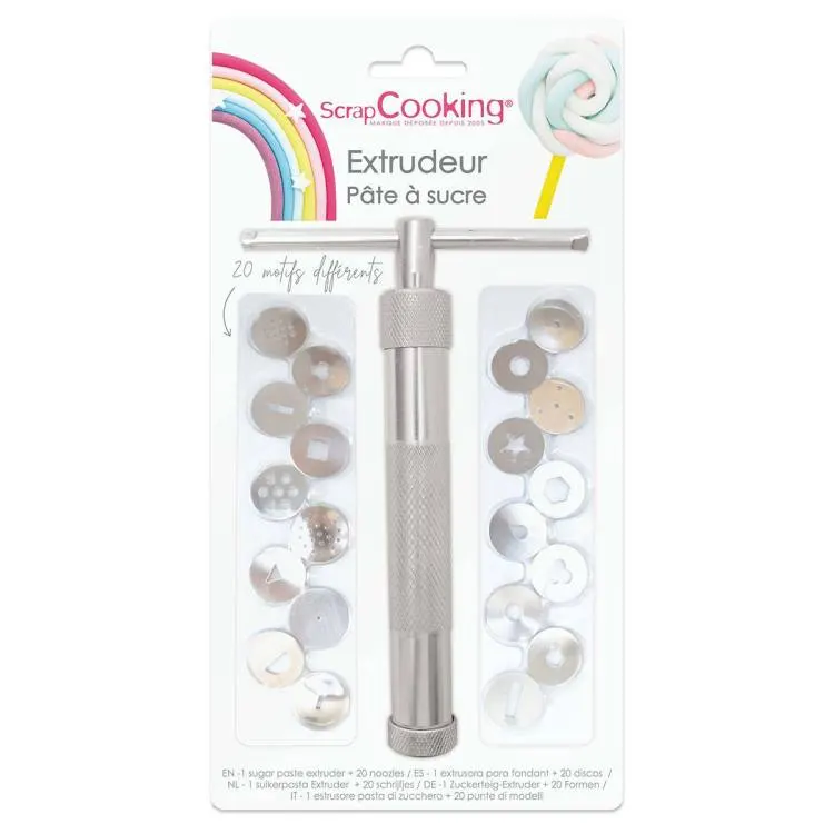 ScrapCooking extruder na fondán s 20 nástavci