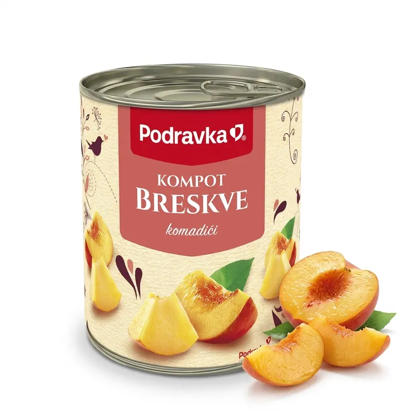 Kompotované broskve kostky 3,05 kg