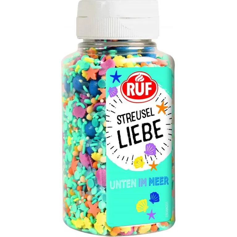 Cukrové zdobení mix moře, barevné perličky a tyčinky 140 g