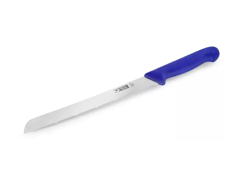 Nůž na chléb pilkový 21 cm s modrou rukojetí