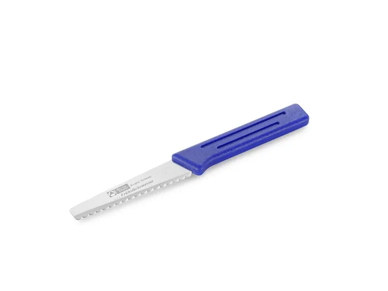 Snídaňový nůž s vlnkovým břitem 9 cm modrý