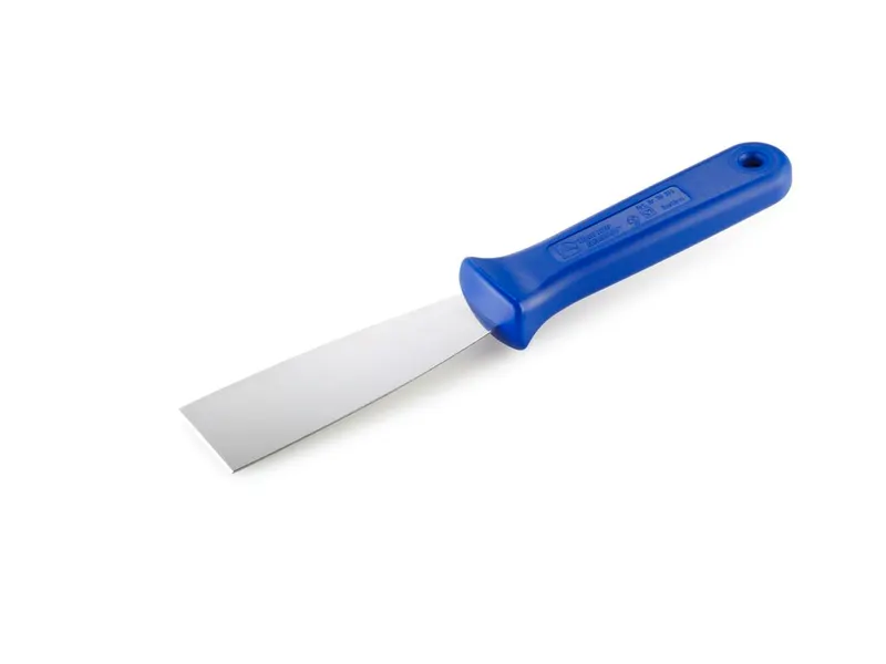Nerezová cukrářská špachtle s modrou rukojetí 4 cm