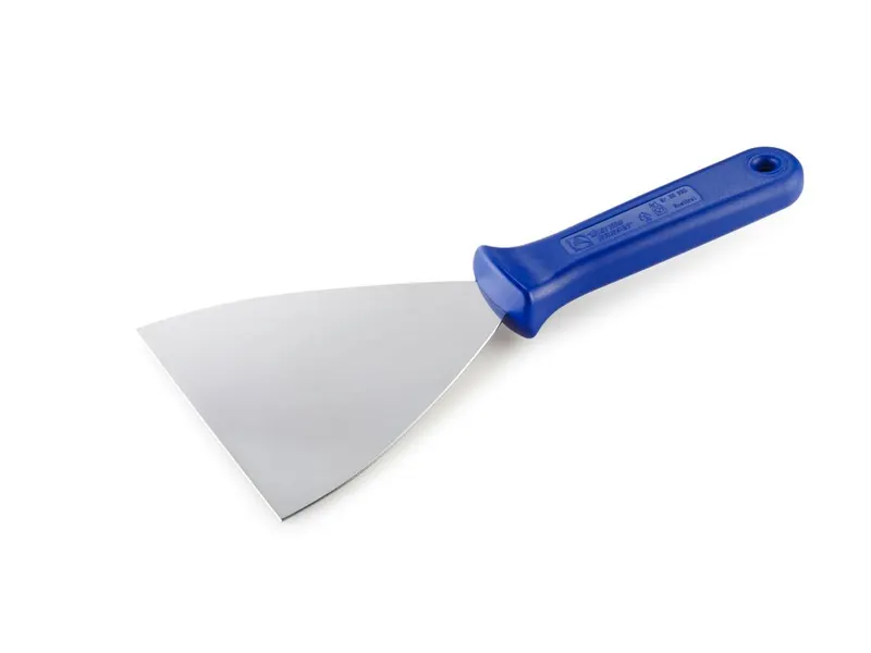 Nerezová cukrářská špachtle s modrou rukojetí 12 cm