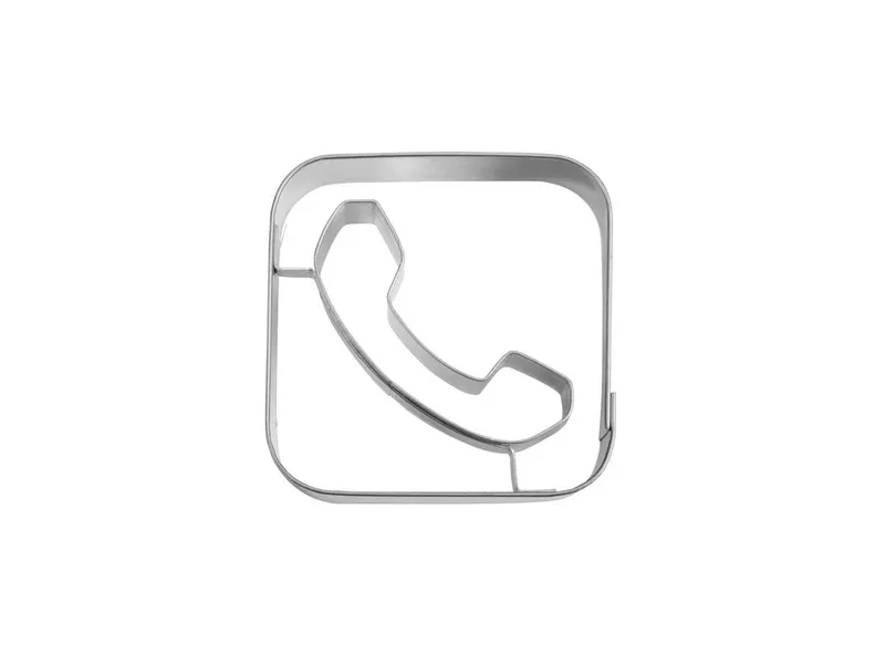 Nerezové vykrajovátko telefon s reliéfem 6,5 cm