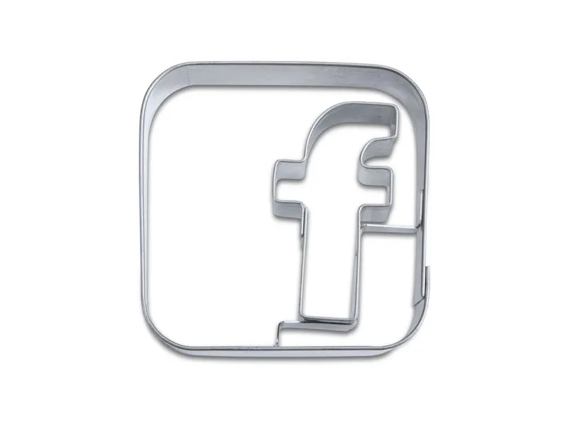 Nerezové vykrajovátko ikonka facebook 6,5 cm
