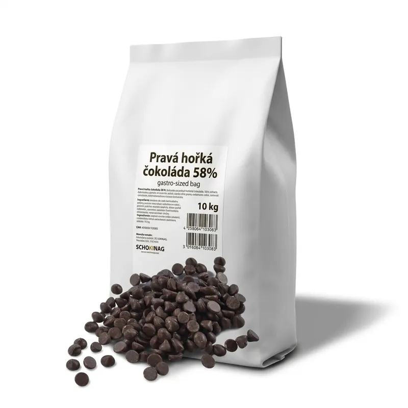 Pravá hořká čokoláda 58% (10 kg)