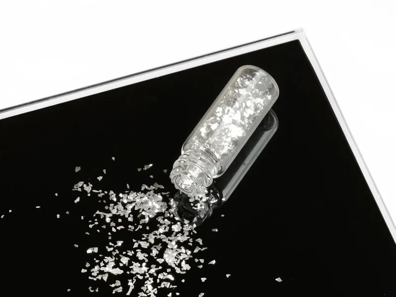 Jedlé stříbro mini flitry, hrubé, 0,25 g