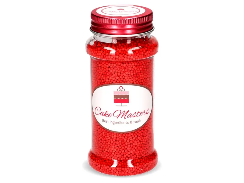 Cukrové mini perličky červené, 90 g
