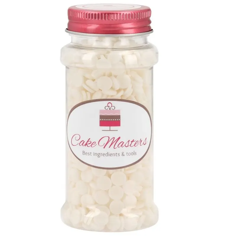 Cukrové posypy konfety bílé velké, 60 g