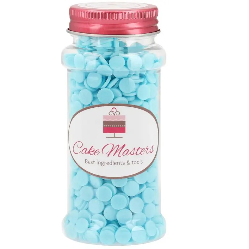 Cukrové posypy konfety světle modré velké, 60 g