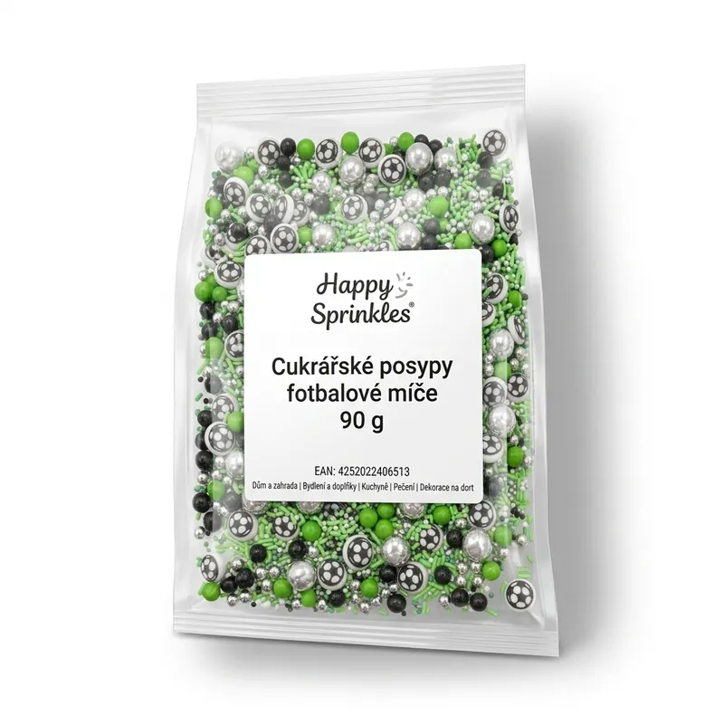 Cukrářské posypy fotbalové míče 90 g