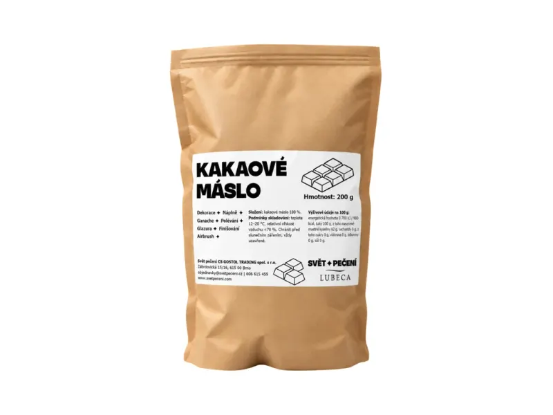 Kakaové máslo v peckách 100% 200 g