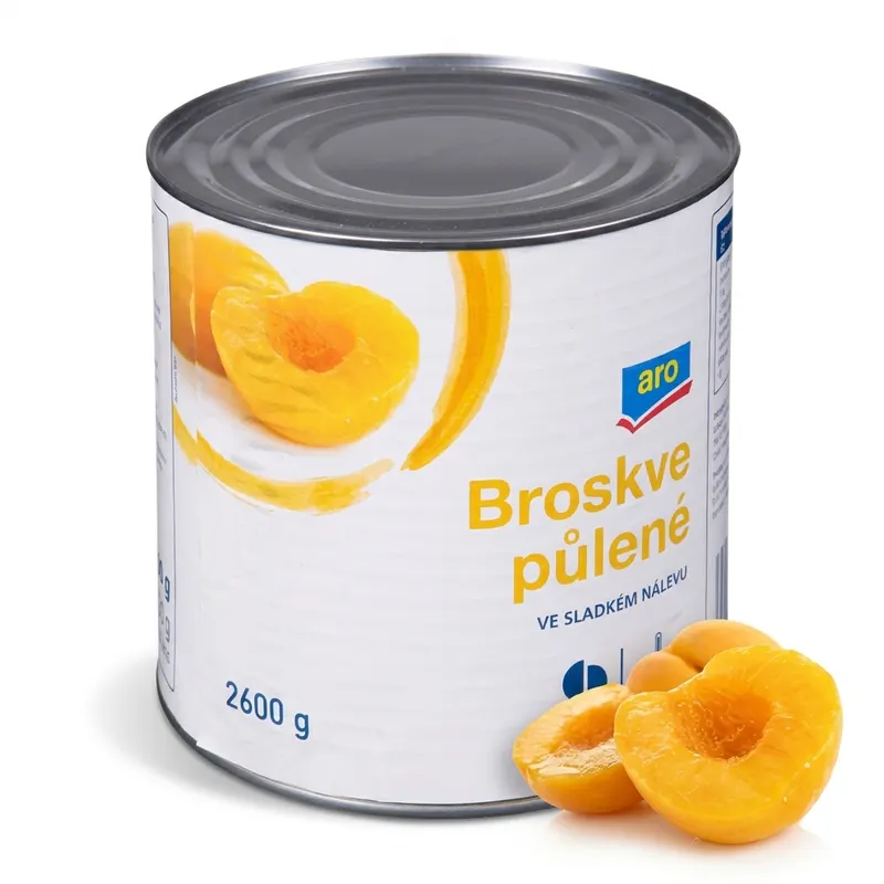 Broskve půlené v nálevu 2600 g