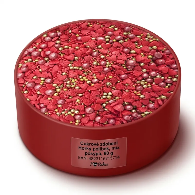 Cukrové zdobení Horký polibek, mix posypů, 80 g