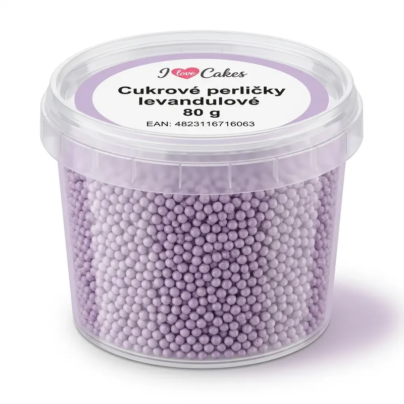 Cukrové perličky levandulové 80 g