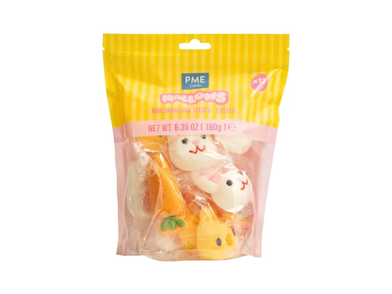 Velikonoční marshmallows zajíčci, kuřátka a mrkvičky 12 ks