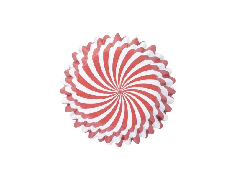 Košíčky s alobalem 50 × 28 mm, candy cane, 30 ks