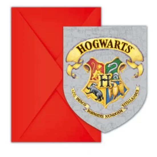 Papírové pozvánky Harry Potter, 6 ks