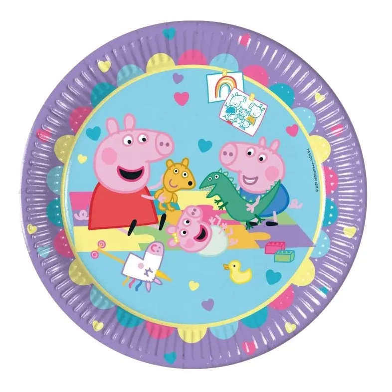 Papírové talířky Peppa Pig 23 cm, 8 ks