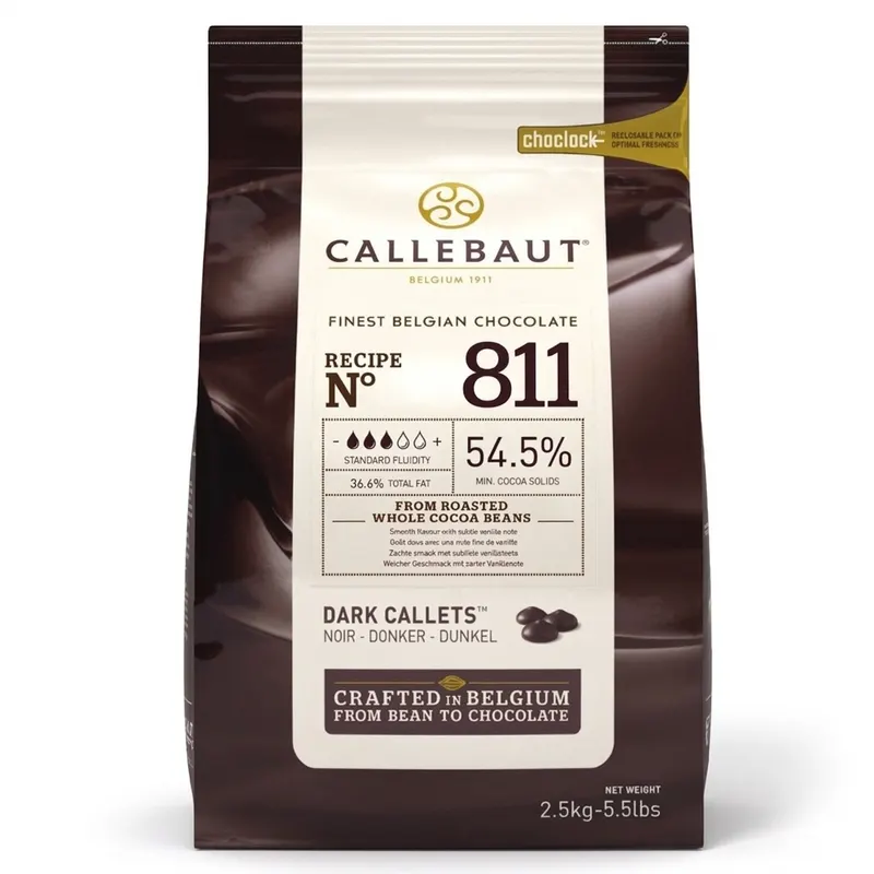 Hořká čokoláda 54,5% kakao, typ 811, 2,5 kg