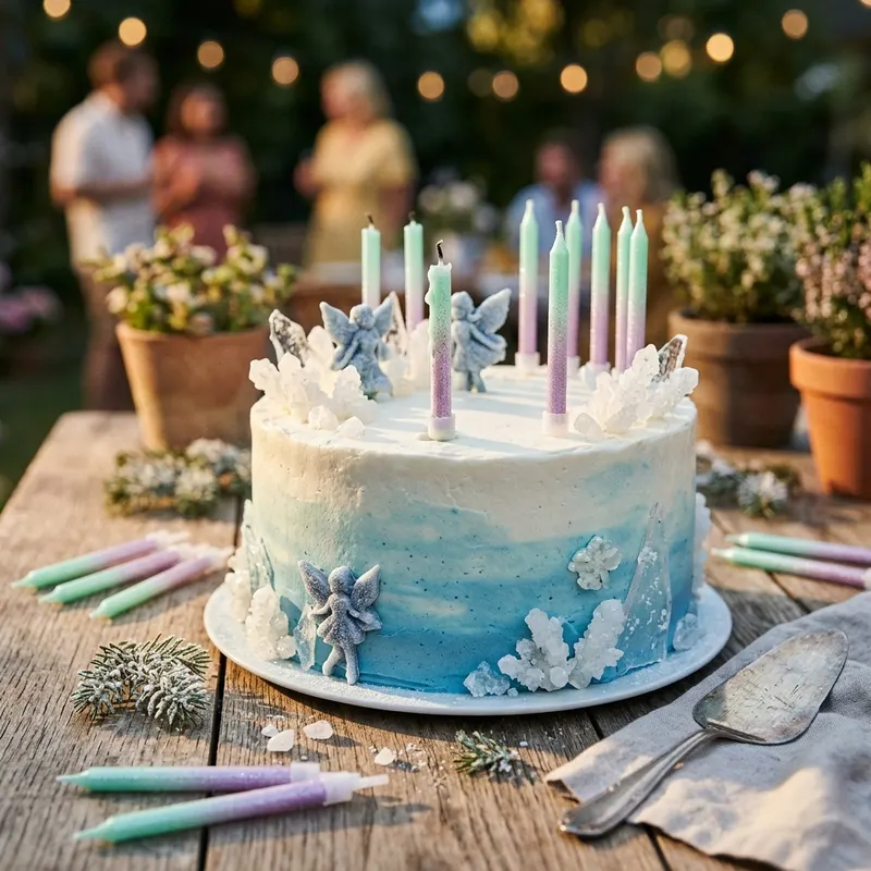 Svíčky na dort PartyDeco v ombre provedení s barevným přechodem, výška 6 cm, balení 20 ks na narozeninové dorty