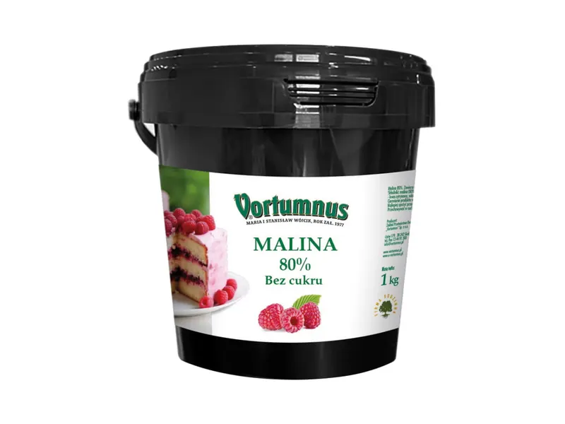 Malinová ovocná náplň v gelu 80 % ovoce bez cukru 1 kg