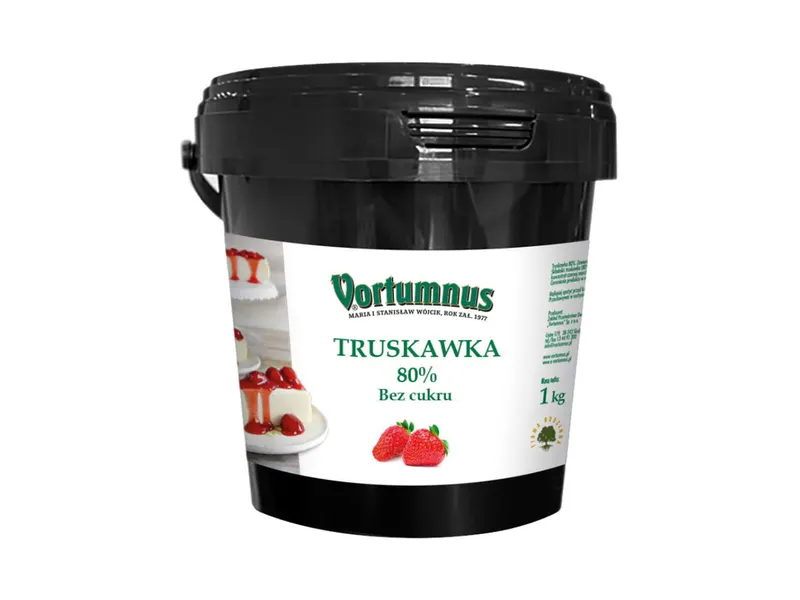 Jahodová ovocná náplň v gelu bez cukru 80 % ovoce, 1 kg