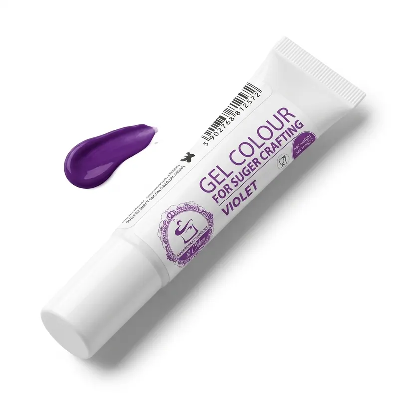 Gelová potravinářská barva Food Colours v odstínu Violet pro barvení dortů, krémů a potahovacích hmot