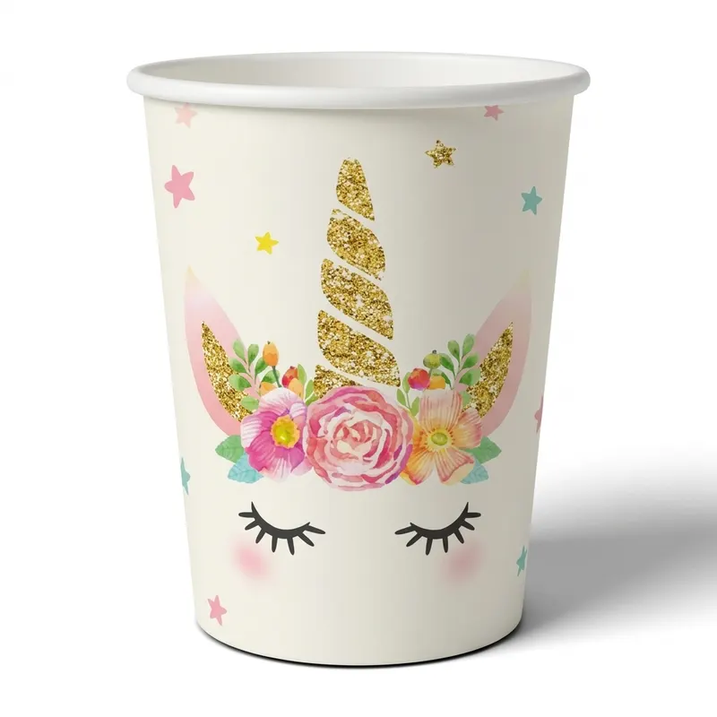 Papírový kelímek 266 ml unicorn, 6 ks