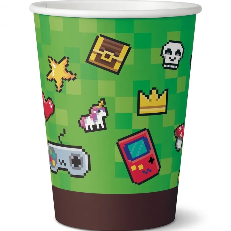 Papírové kelímky Minecraft 200 ml 6 ks
