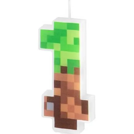 Dortová svíčka Minecraft číslo 1 7 cm