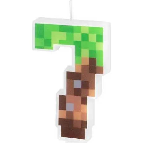 Dortová svíčka Minecraft číslo 7 7 cm
