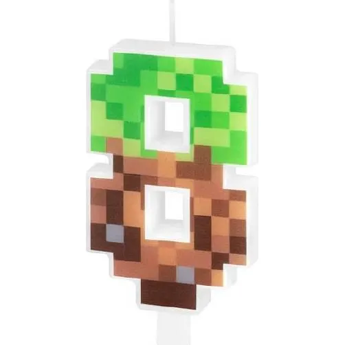 Dortová svíčka Minecraft číslo 8 7 cm