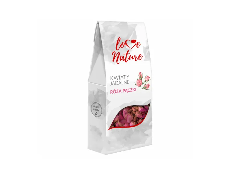 Jedlé sušené květy poupata růží 60 g