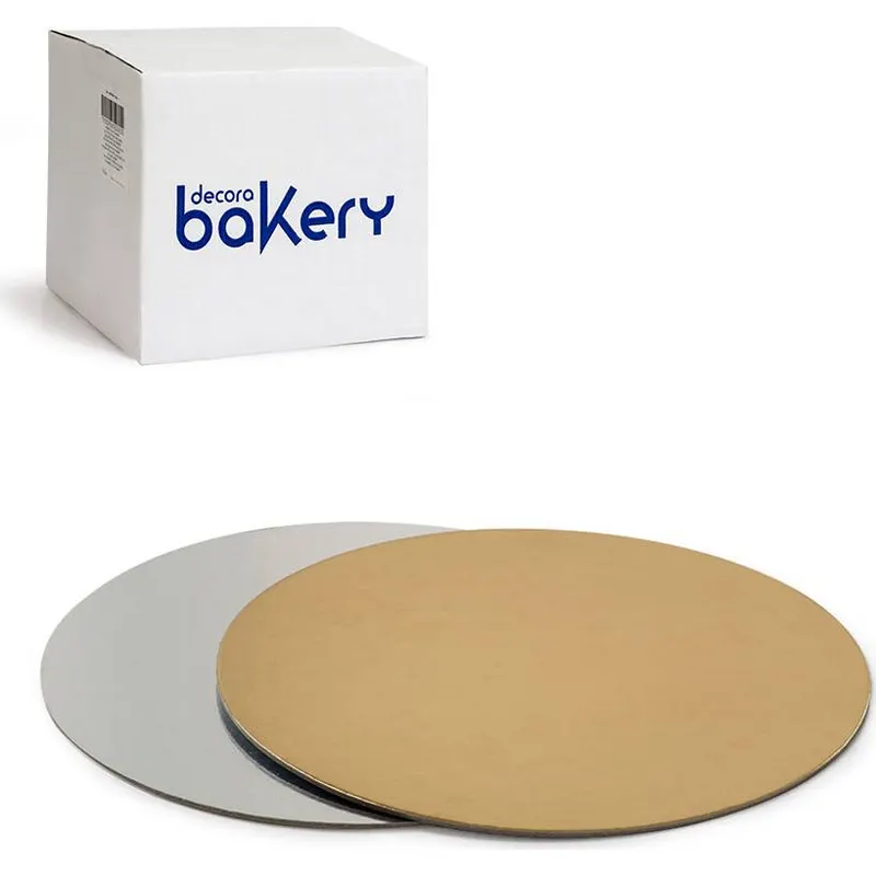 Kulatá podložka pod dort zlato stříbrná 24 cm