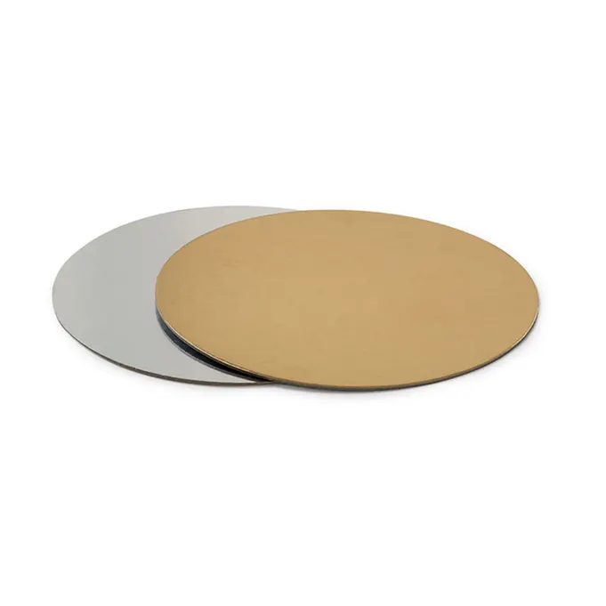 Kulatá dortová podložka stříbrno zlatá 28 cm 1 mm