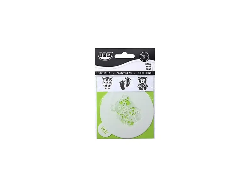 Stencil na dort baby set, 3 ks