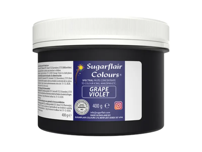 Gelová barva Sugarflair Grape Violet fialová 400 g