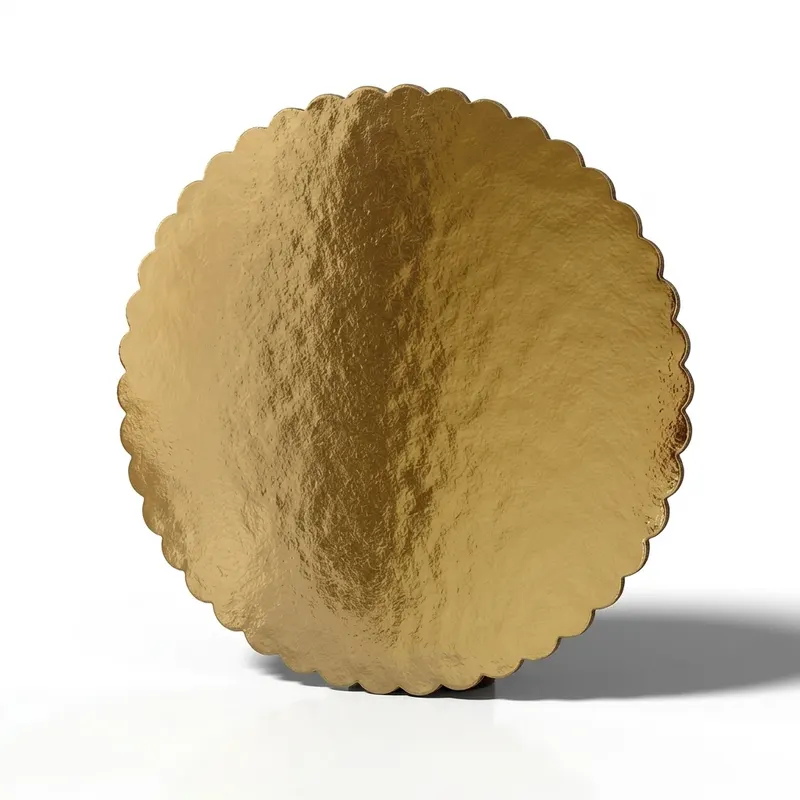 Dortová podložka kulatá zlatá 28 cm