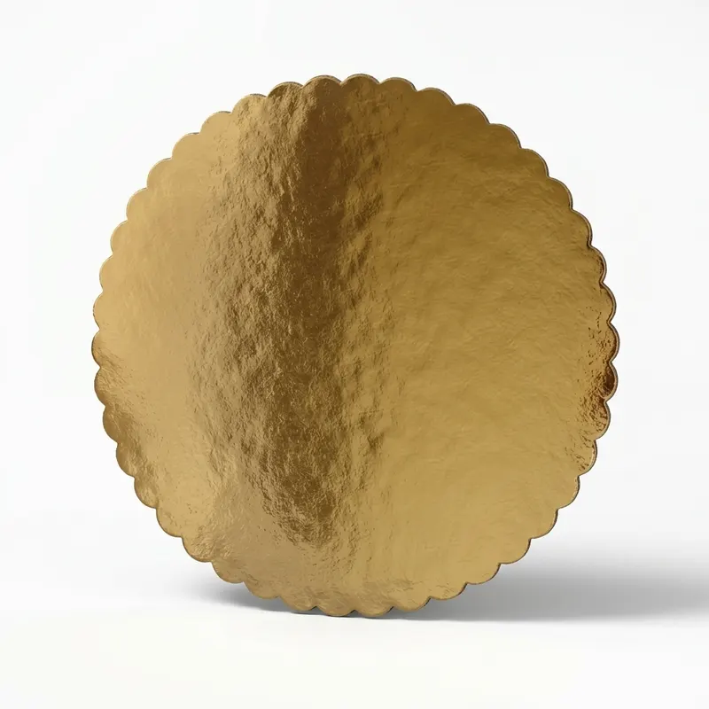 Dortová podložka kulatá zlatá 34 cm