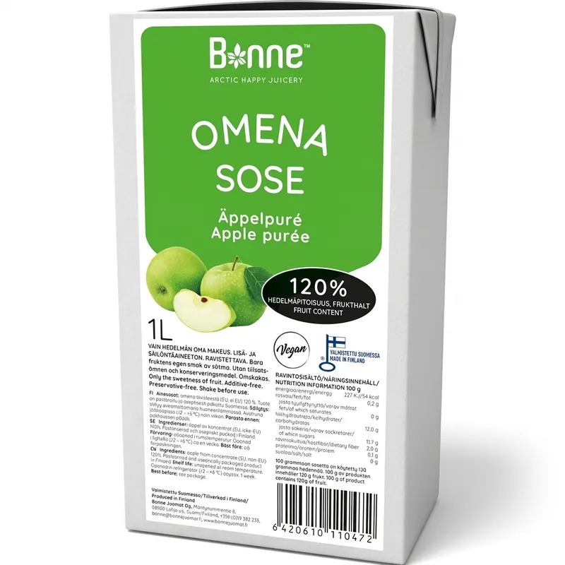 Ovocné pyré jablko 120 % 1 l
