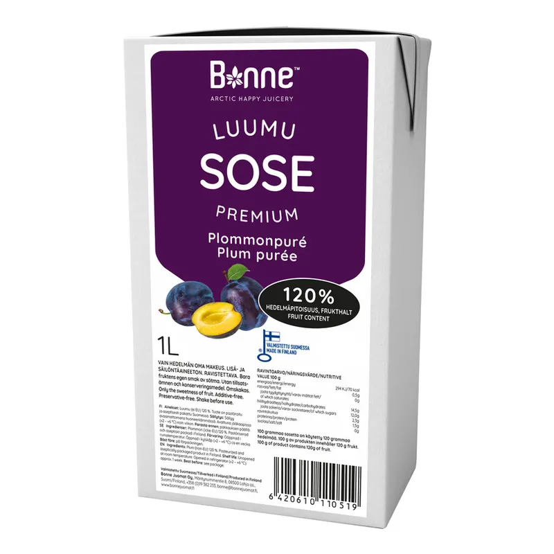 Ovocné pyré švestka 120 % 1 l