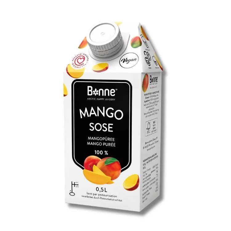 Ovocné pyré mango 100 % 0,5 l