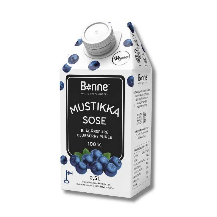 Ovocné pyré borůvka 100 % 0,5 l