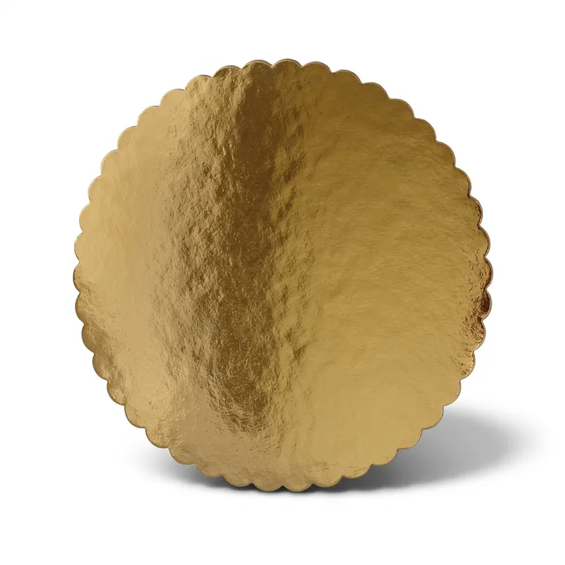 Dortová podložka kulatá zlatá průměr 40 cm
