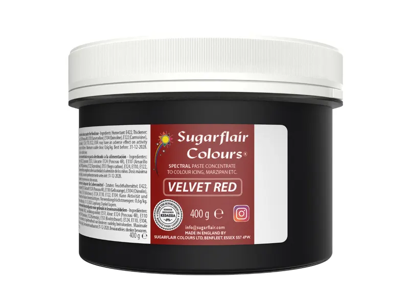 Gelová barva Velvet Red červená 400 g