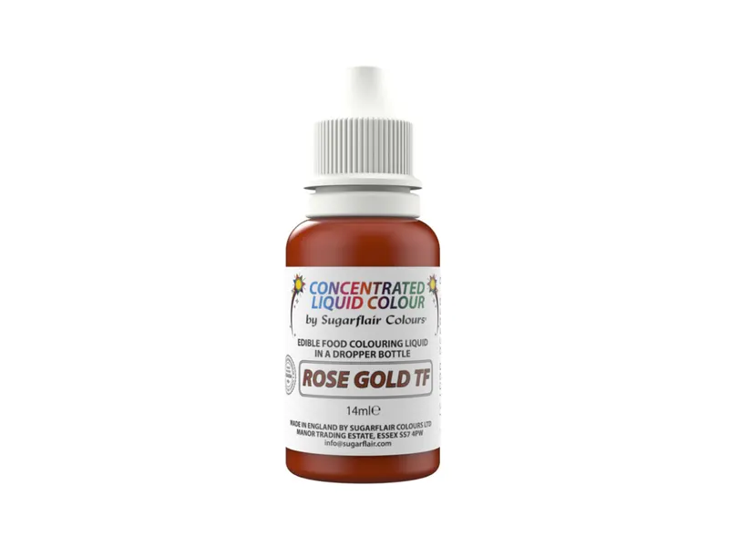 Tekutá potravinářská barva rose gold Sugarflair 14 ml