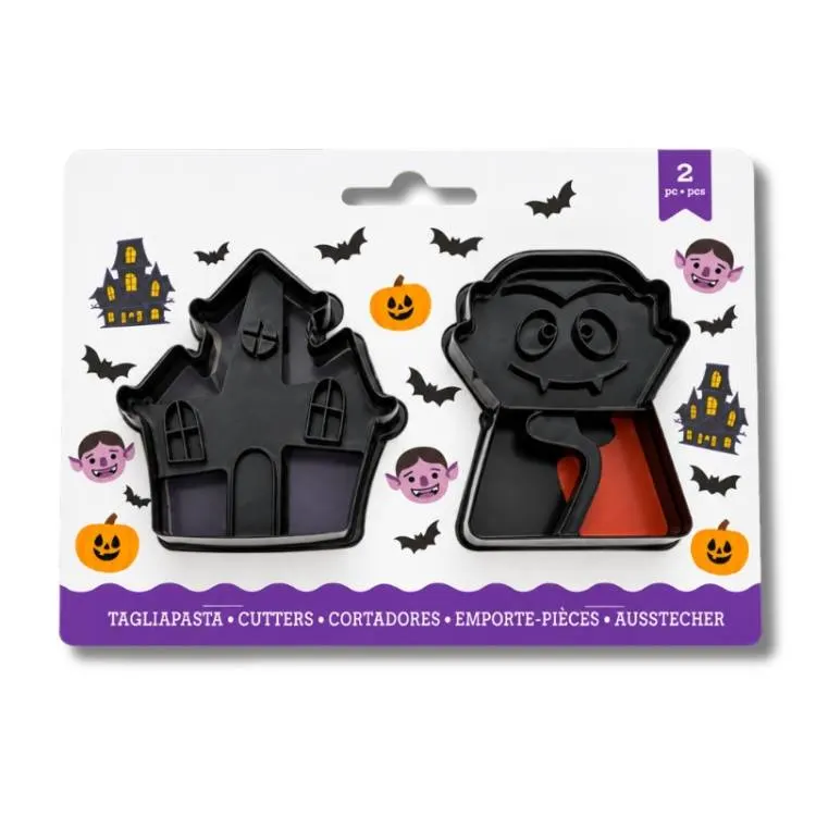 Vykrajovátka Halloween Drákula a strašidelný dům, 2 ks